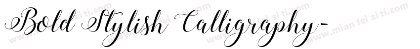 Bold Stylish Calligraphy字体转换